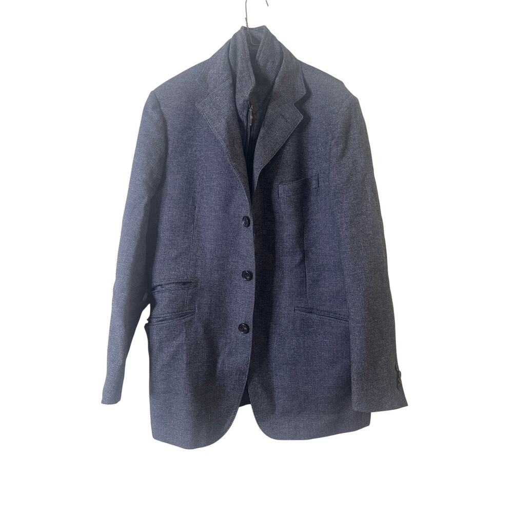 Men's Corneliani Wool & Cashmere Three Button Sport Black Jacket Blazer 50R w
